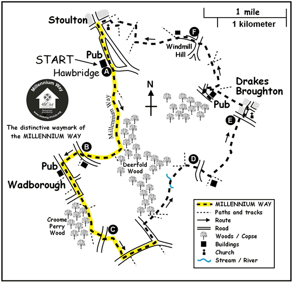 Route Map - Stoulton Circular Walk