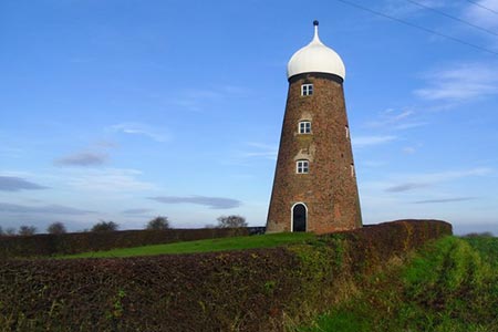 Old windmill near Epworth, Lincolnshire