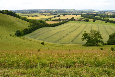 View from the flanks of Win Green towards Higher Berrycourt