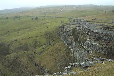 Malham Cove is an impressive feature